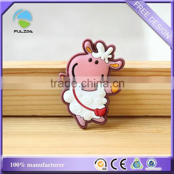 Dairy Cow Soft Pvc Rubber Embossed Promotional Fridge Magnet photo-2