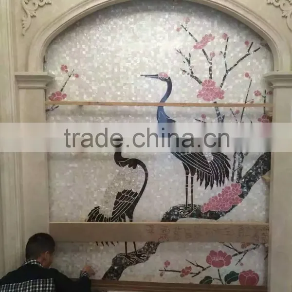 2016 Unique Pattern Mother of Pearl Carving Decorative Material photo-3