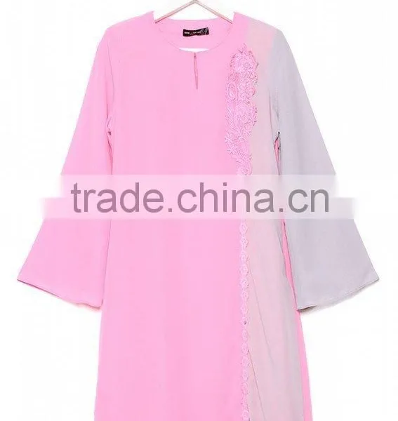 Elegant Chiffon Baju Kurung Appliqued Modern photo-3