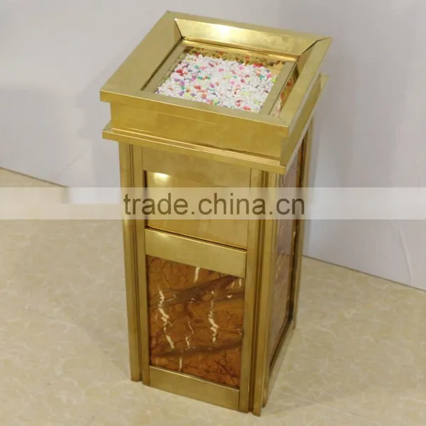 High Quality Decorated Hotel Metal Dustbin photo-3