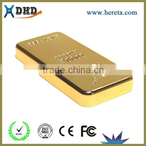 Wholesale 6000MAH Portable Gold Bar Power Bank photo-3