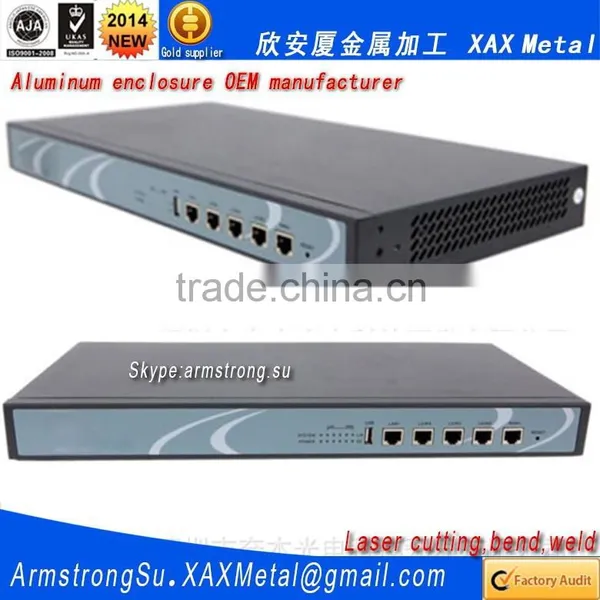 XAX27Alu OEM ODM Customized Laser Cut Bend Weld Plate Aluminum Network Switch Case photo-3