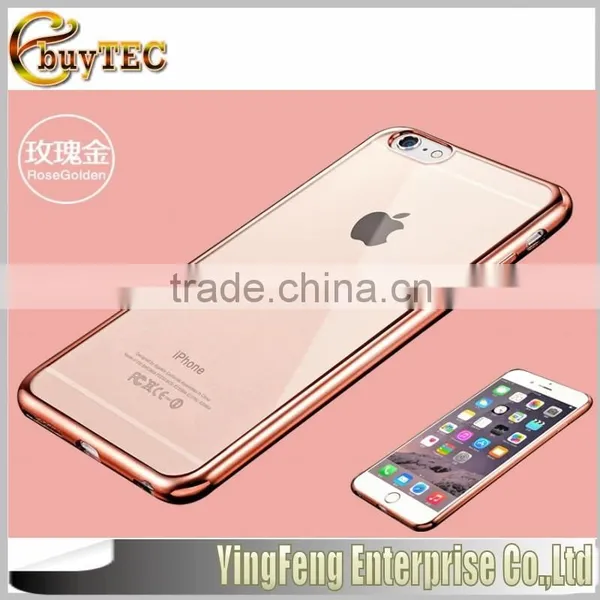 Wholesale Hot Selling Mobile Phone Cover for Iphone 6,electroplated Transparent TPU Mobile Phone Cover For Iphone 6 photo-4