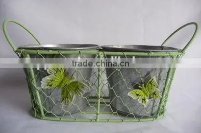 Wire Mesh Basket 2 Zinc Pot Inside photo-4