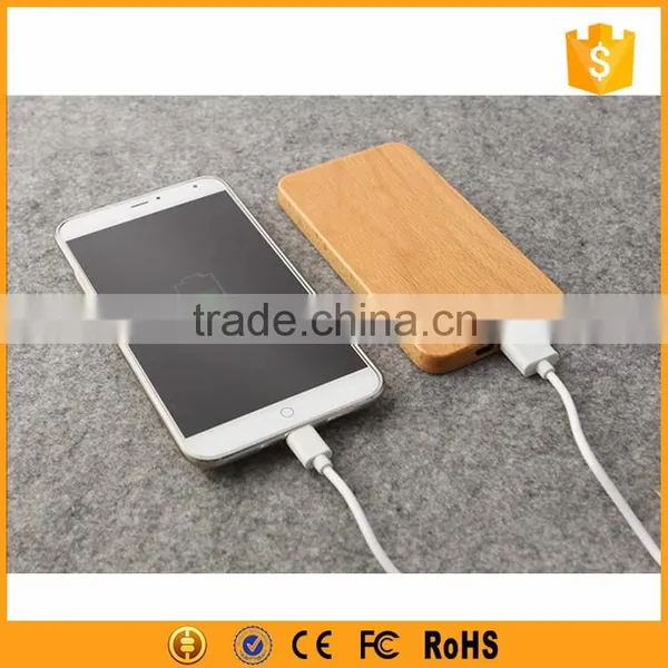 Bamboo Case Anti-radiation 4000mah Power Bank for Mobile photo-4