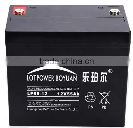 Guangzhou Best Selling 12 Volt 55ah Deep Cycle Vrla Battery