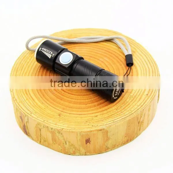C92 Build in Battery USB Charger Rechargeable Led Torch Flashlight photo-6
