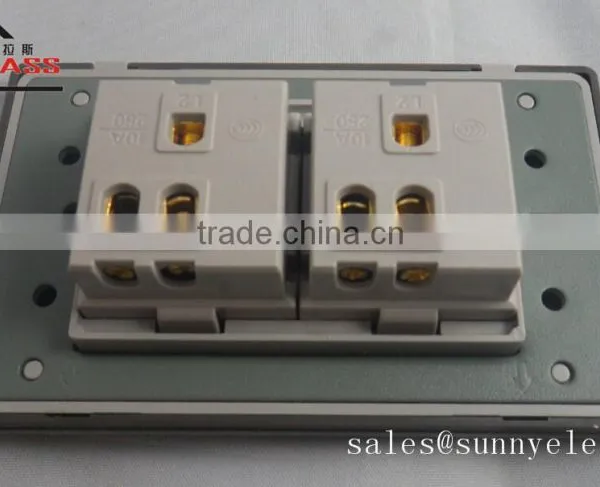 110V American Design 3 Gang 1Way Wall Electric Light Switch Pc Big Button photo-4