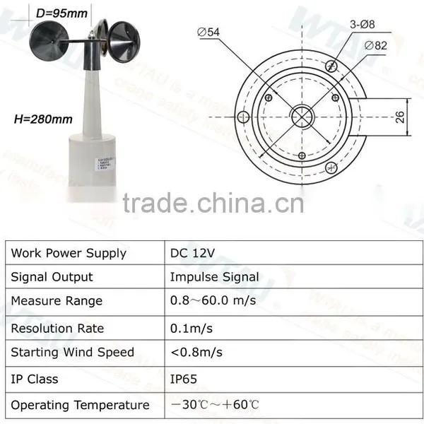 China Wholesale Cheap Anemometer Sensor WTF-B100 photo-2