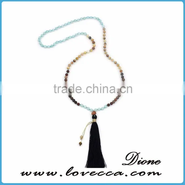 Natural Colorful Beads Tassel Bohemia Style Bohemian Necklace photo-3