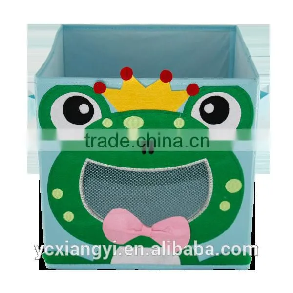 Blue Cartoon Animal Fabric Book Toys Sundries Kids Folding Storage Drawers photo-4