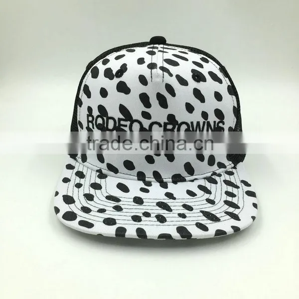 Customize Flat Bill Half Mesh Snapback Hats photo-3