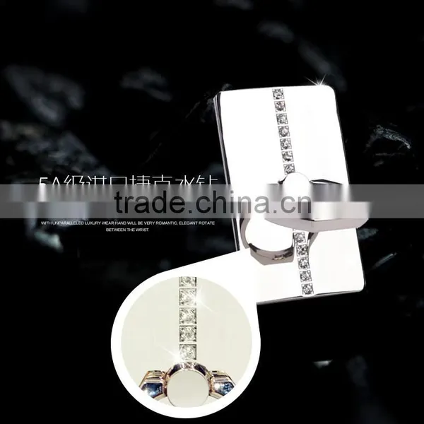 Crystal Rhinestone Ring Holder Bling Diamond Finger Phone Support, Universal Metal Cell Phone Holder Stand Support Car Holder photo-5