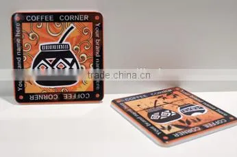 Wholesale Sublimation Heat Printing Square Polymer Coaster/customized Coaster photo-3