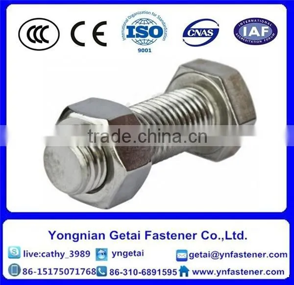 Stainless Steel 304 DIN933 DIN931hex Bolt and Nut and Washer photo-3