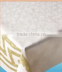 YW-3662 Embossed PVC Tablecloth With Non-woven/fannel Backing