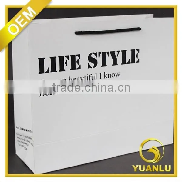 White Paper Card Personalized Christmas Bags, Popular Paper Gift Bag