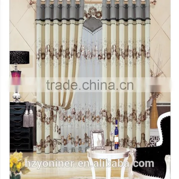 2015 Hot Sale Printed Designed No. 28 Window Curtains, Made- up Black Out Fabric in Home or Hotel photo-2