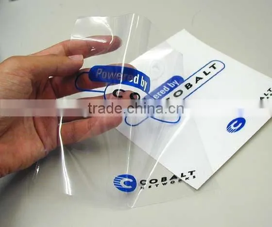 Logo Print Transparent Plastic Label photo-3