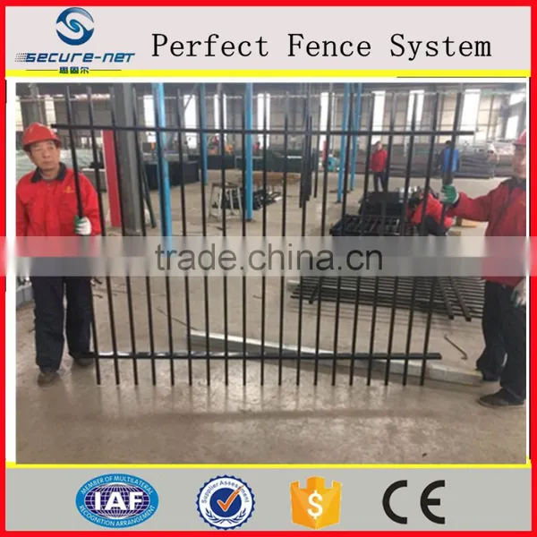 Steel Tube Iron Fence Panel In Balack Color Galvanized Fence Panel photo-3