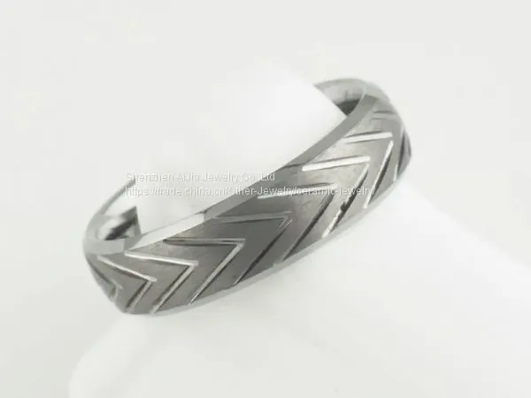 3mm Women Zirconia Ceramic Jewelry Ring Black For Party photo-2