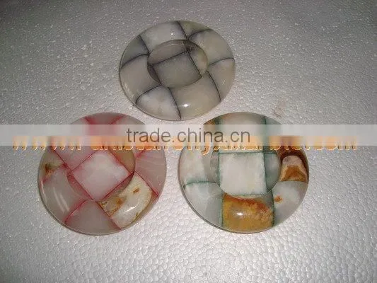 Newly Modern ONYX PATCH WORK CIGARETTE ASHTRAY HANDICRAFTS photo-4