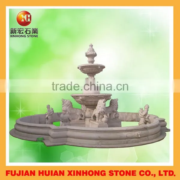 Outdoor Garden Waterfall Fountain Marble Statue Sculpture With Water Pump photo-2
