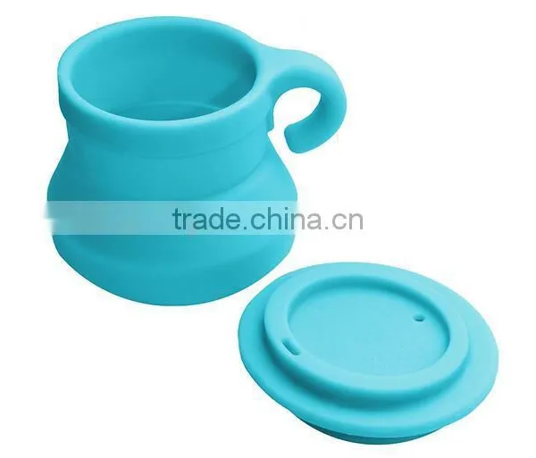 Silicone Travel Collapsible Camping Cup With Lid photo-6