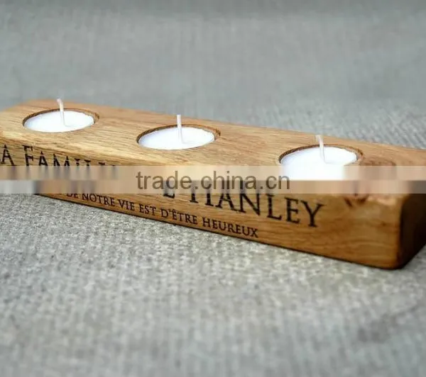 Personalised Oak Tea Light Holder photo-2