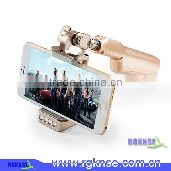 2016 Profession Design Enhancing Light Selfie Stick With Power Bank Portable Monopod With Mirror photo-5