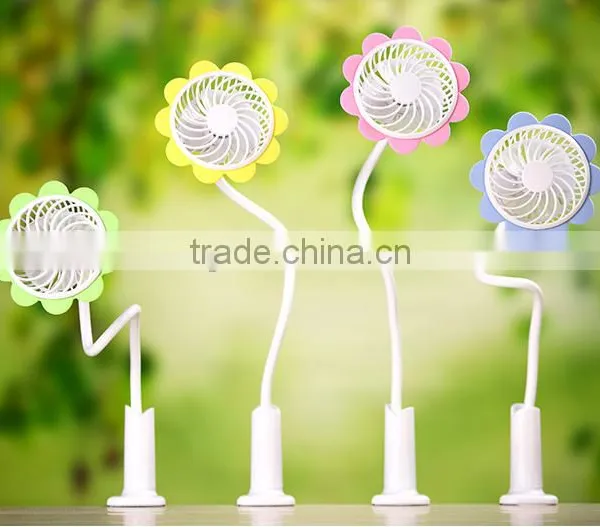 New Style Sunflower USB Charge Air Fan, Foldable Strong Wind Fan For Students photo-5