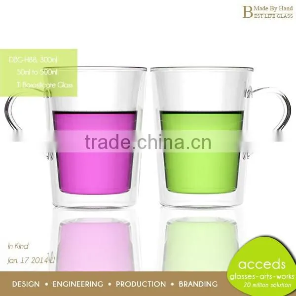 Handcrafted Eco Friendly Modern Pyrex Glass Tea Mugs photo-3
