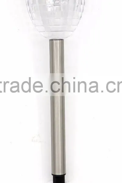 2-PC Stainless Steel Solar Path Light Outdoor LED Landscape Lawn Garden Lamp - 158 mm photo-2