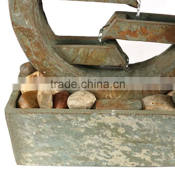 4-Level Slate Tabletop Water Fountain With LED Light photo-5