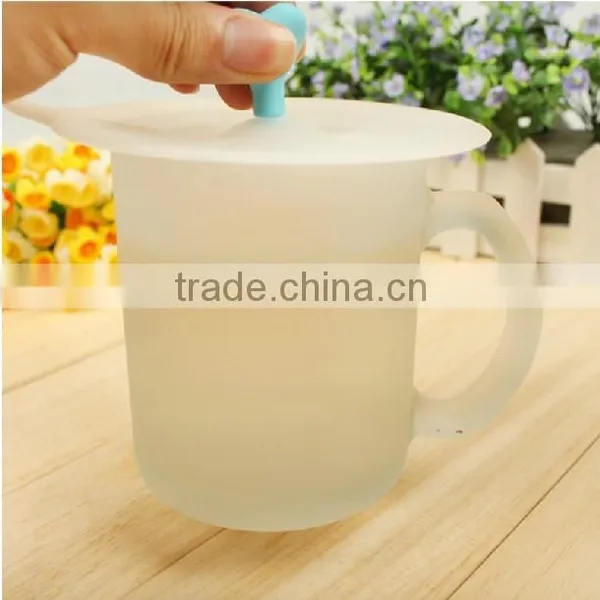 Fda Universal Silicone Drink Cup Lids Tea Cup Cover Lids With Scoop photo-2