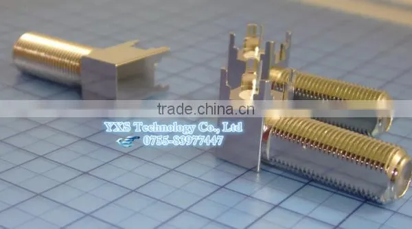 SPCF23PC-RA Coaxial F-type Connector Right Angle Socket Welding 75ohm RF / Coaxial Connectors photo-2
