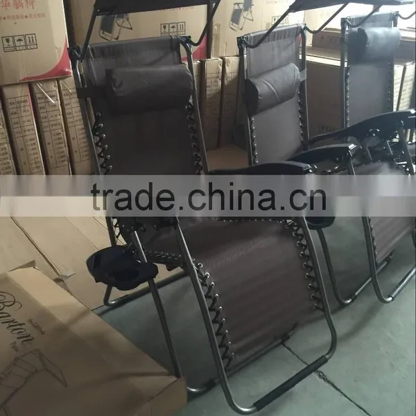 Adjustable Canopay Cup Holder Zero Gravity Chair photo-6
