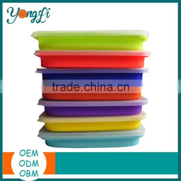 Hot Sales Silicone Collapsible Stainless Steel Bento Lunch Box photo-2