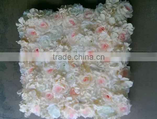 High Quality Customized 50*50c Rose Artificial Flower Wall for Wedding Decoration Stage Background Decoration photo-4