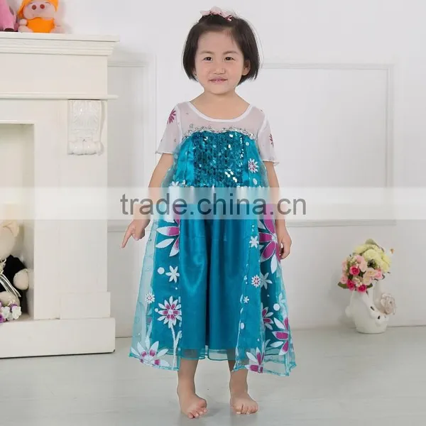 Latest Frozen Elsa Dress Wholesale Frozen Princess Elsa Costume Frozen Elsa Princess Dress photo-4