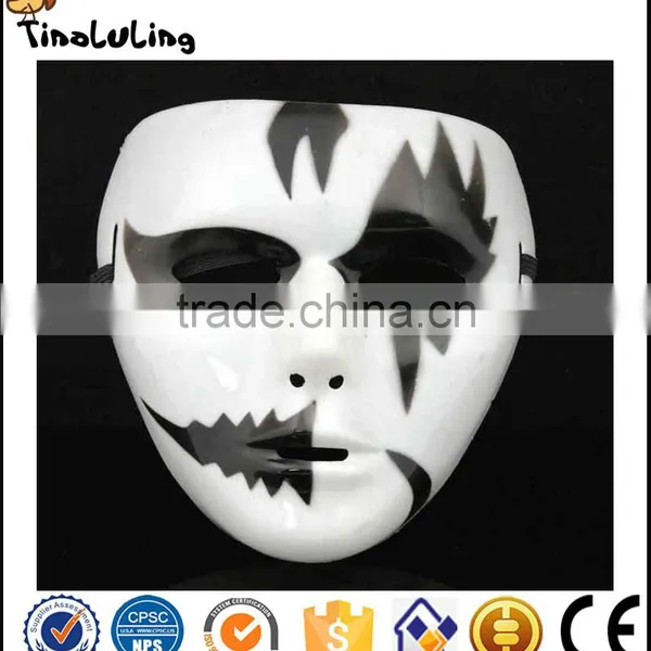 Venetian Mask Horror Face White Mask Halloween Mask Dance Street Dance Mask photo-3