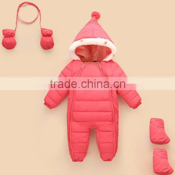 Wholesale Quality Baby Winter Garment/lastest Infant Kids Warm Romper Jumpsuit photo-4