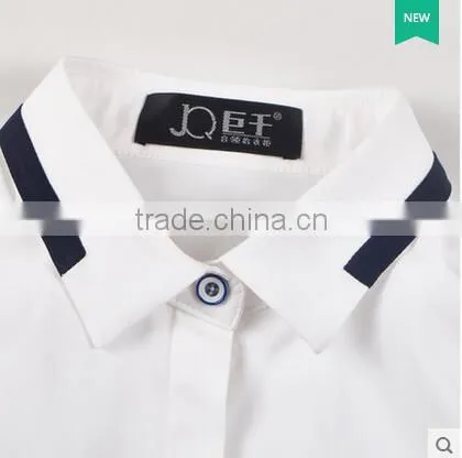 China Shirt Manufacturer Office Lady Formal Shirt for Girls Model Blouse for Uniform Women Shirt photo-3