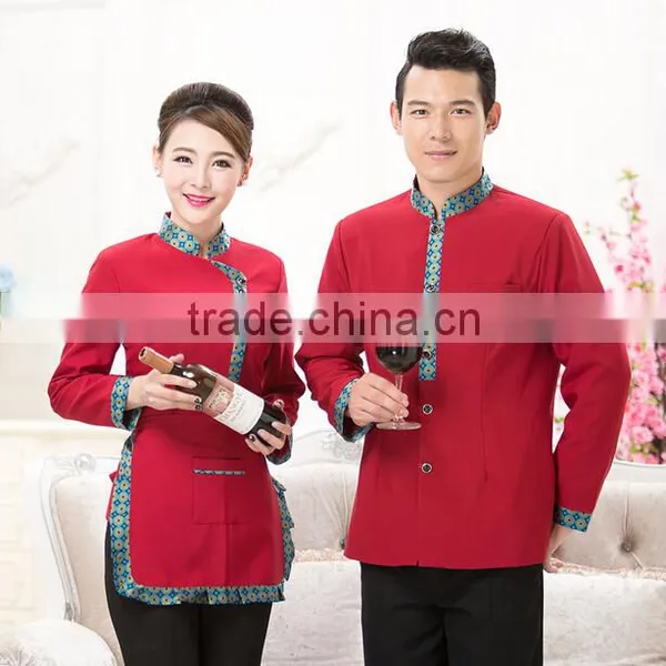 2016 OEM Factory Sexy Coffee Store Waitress Uniform / Modern Hotel Uniform for Woman Wholesale photo-2