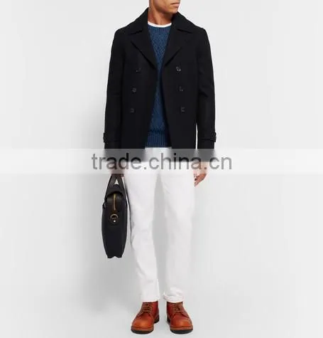 High Quality China Customed Latest Sweater Designs for Men Ribbed Trims Wool Blend Sweater photo-4