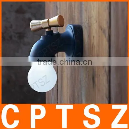 Retro Faucet Night Light Light Control Induction LED Table Lamp Wall Lamp photo-2