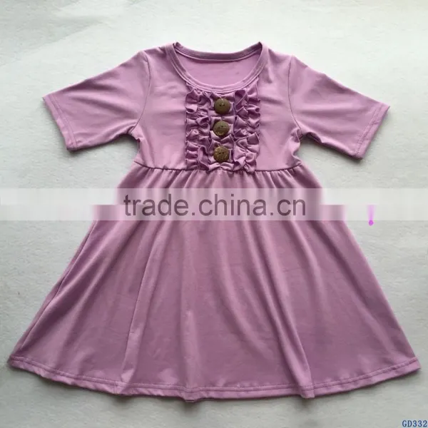 2017 New Fashion Little Girls Cotton Summer Dress Boutiqu Casual Toddlers Baby Short Sleeves Party Dress photo-6