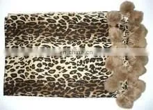 Silk Pashmina Wool , Plain Pashmina Shawl With Fur Balls photo-5
