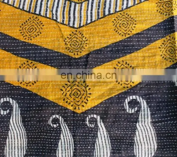 Indian Handmade Kantha Cotton Scarf photo-4