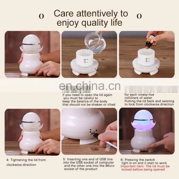 4W USB Charging Night Luminescent Pearl Ultrasonic Aromatherapy Humidifier With LED Colorful Light for Home / Office photo-5